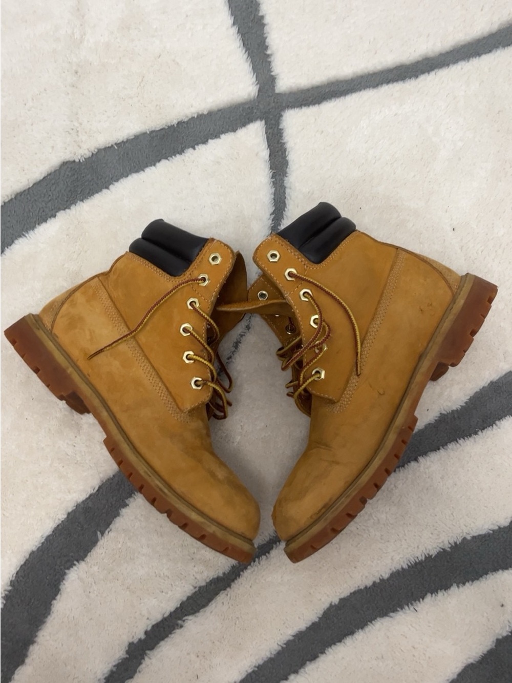 Timberland Men's Wheat Nubuck Lace-Up Work Boots